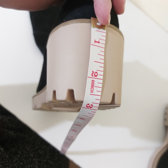 Nicole Miller Bass Black Vegan Leather Grunge Over The Knee Chunky Heeled Boot - Picture 11 of 13